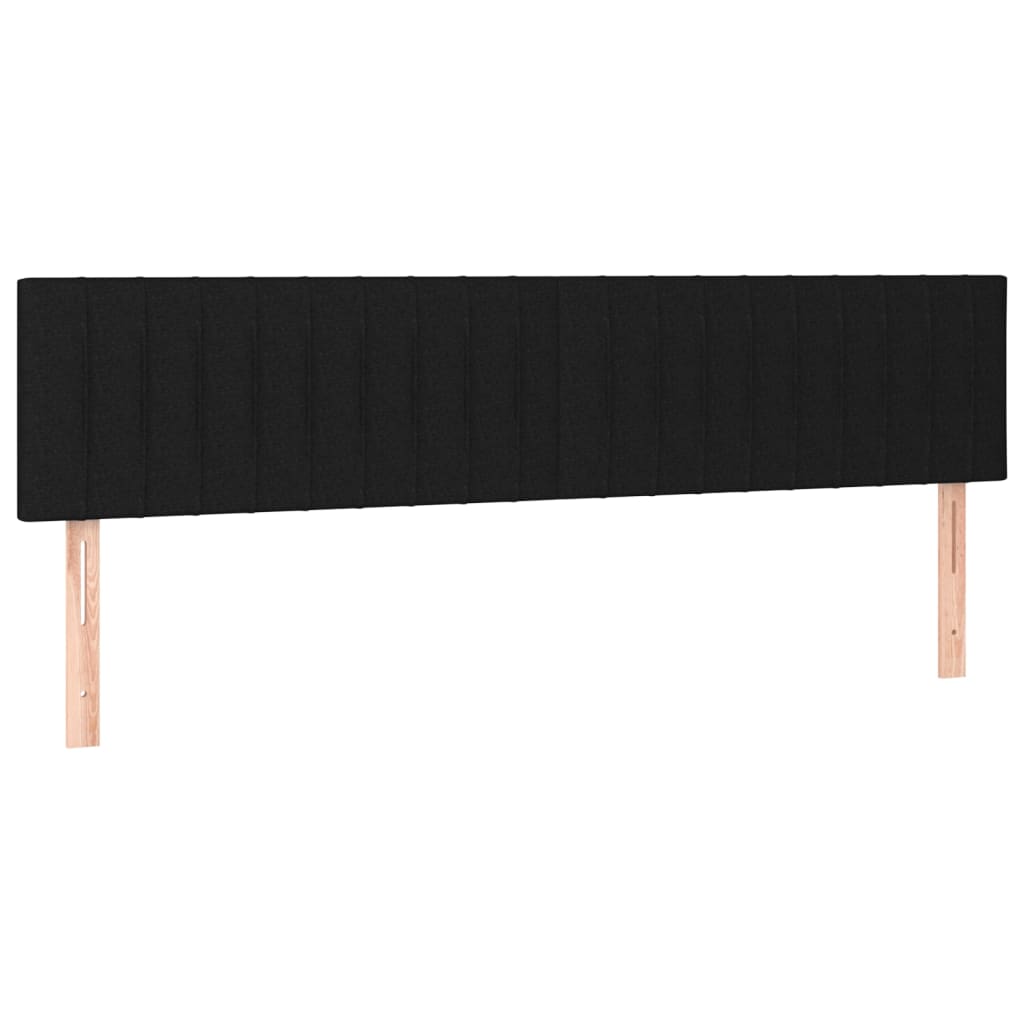 sengegavle 180x5x78/88 cm stof sort