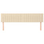 sengegavle 180x5x78/88 cm stof cremefarvet
