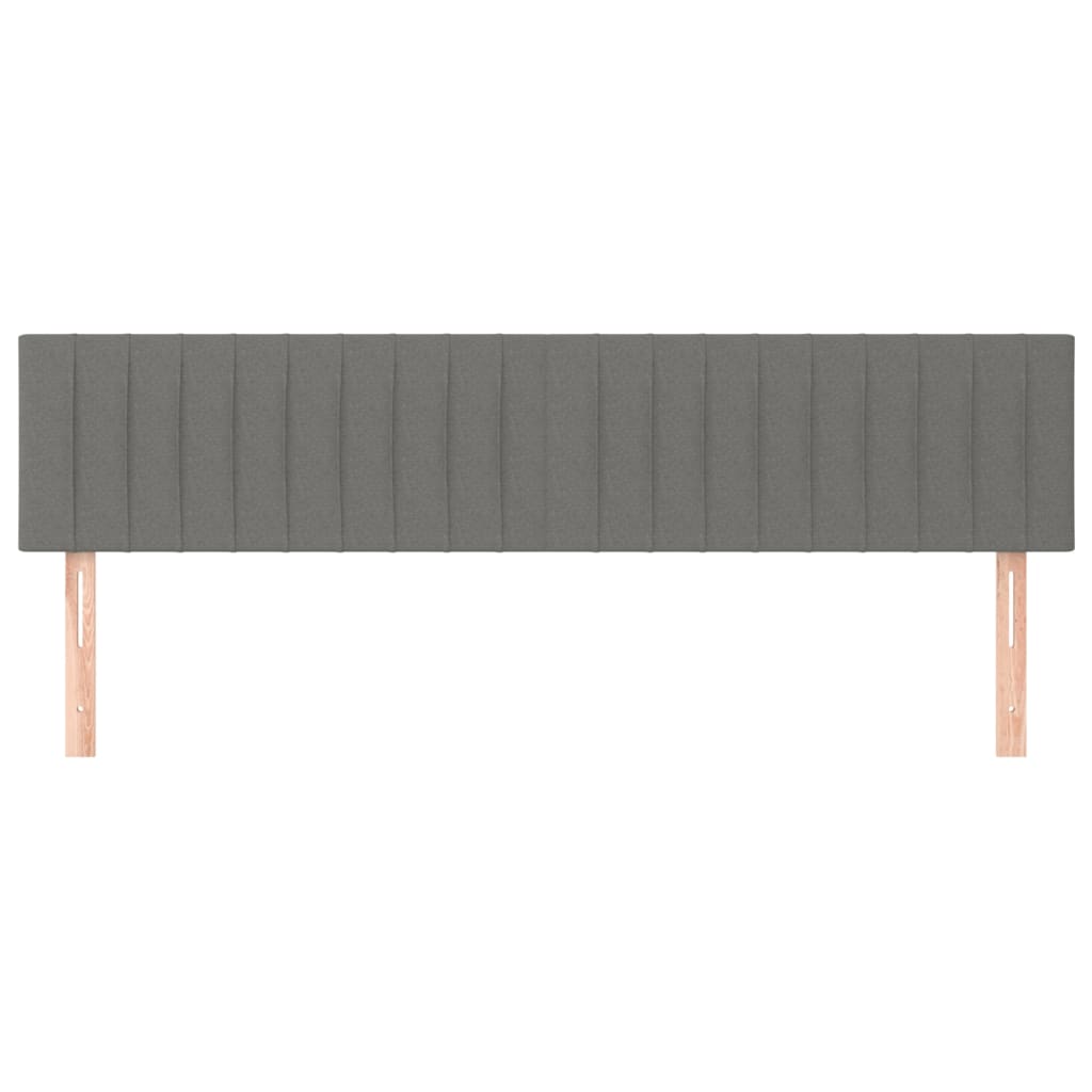 sengegavle 200x5x78/88 cm stof mørkegrå