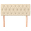 sengegavl 100x7x78/88 cm stof cremefarvet