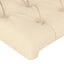 sengegavl 100x7x78/88 cm stof cremefarvet