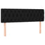 sengegavle 160x7x78/88 cm stof sort