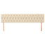 sengegavle 180x7x78/88 cm stof cremefarvet