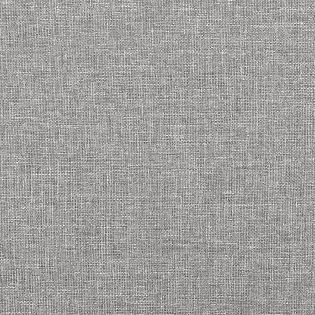sengegavle 200x7x78/88 cm stof lysegrå