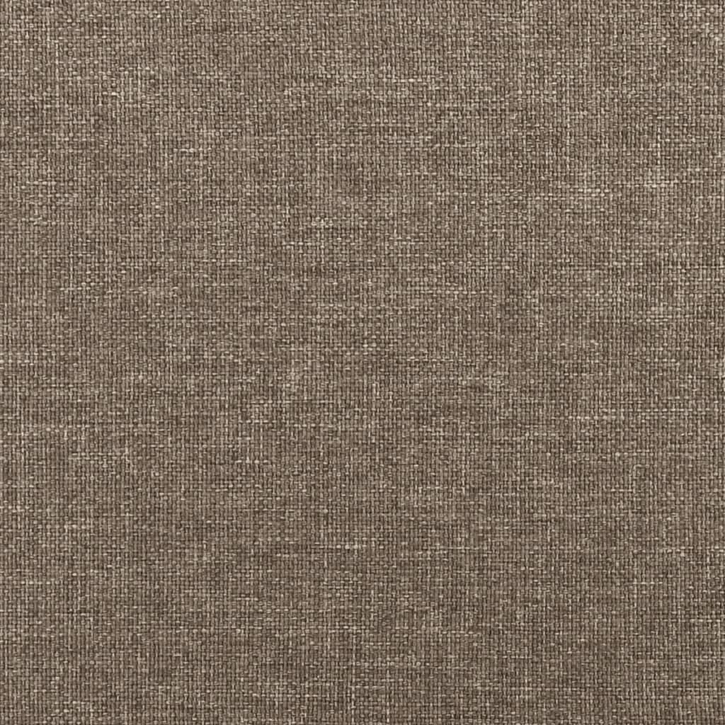 sengegavle 200x7x78/88 cm stof gråbrun