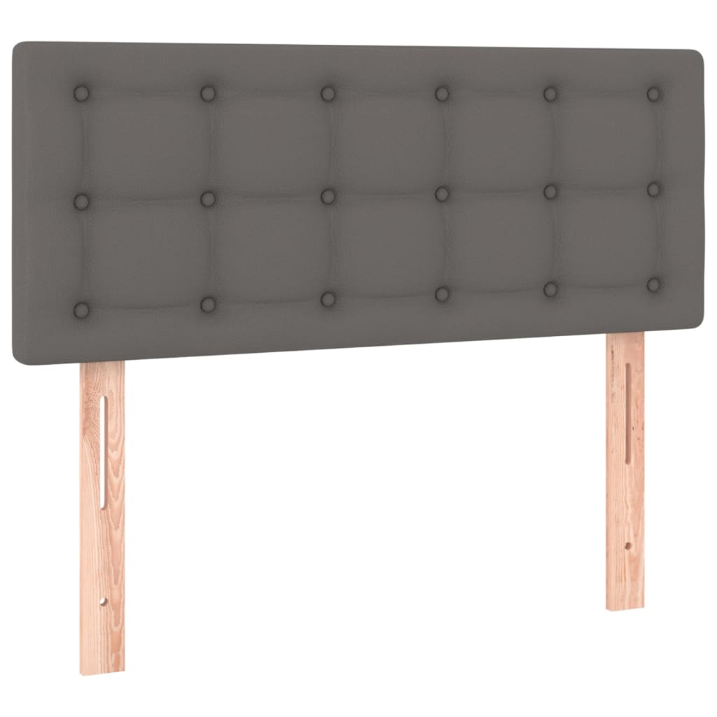 sengegavl 80x5x78/88 cm kunstlæder grå