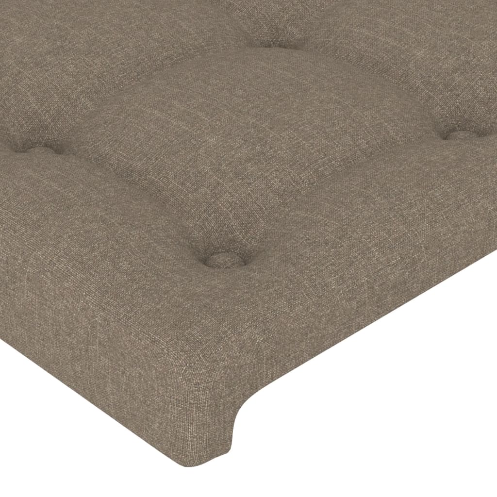 sengegavl 90x5x78/88 cm stof gråbrun