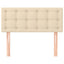 sengegavl 90x5x78/88 cm stof cremefarvet