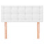 sengegavl 90x5x78/88 cm kunstlæder hvid