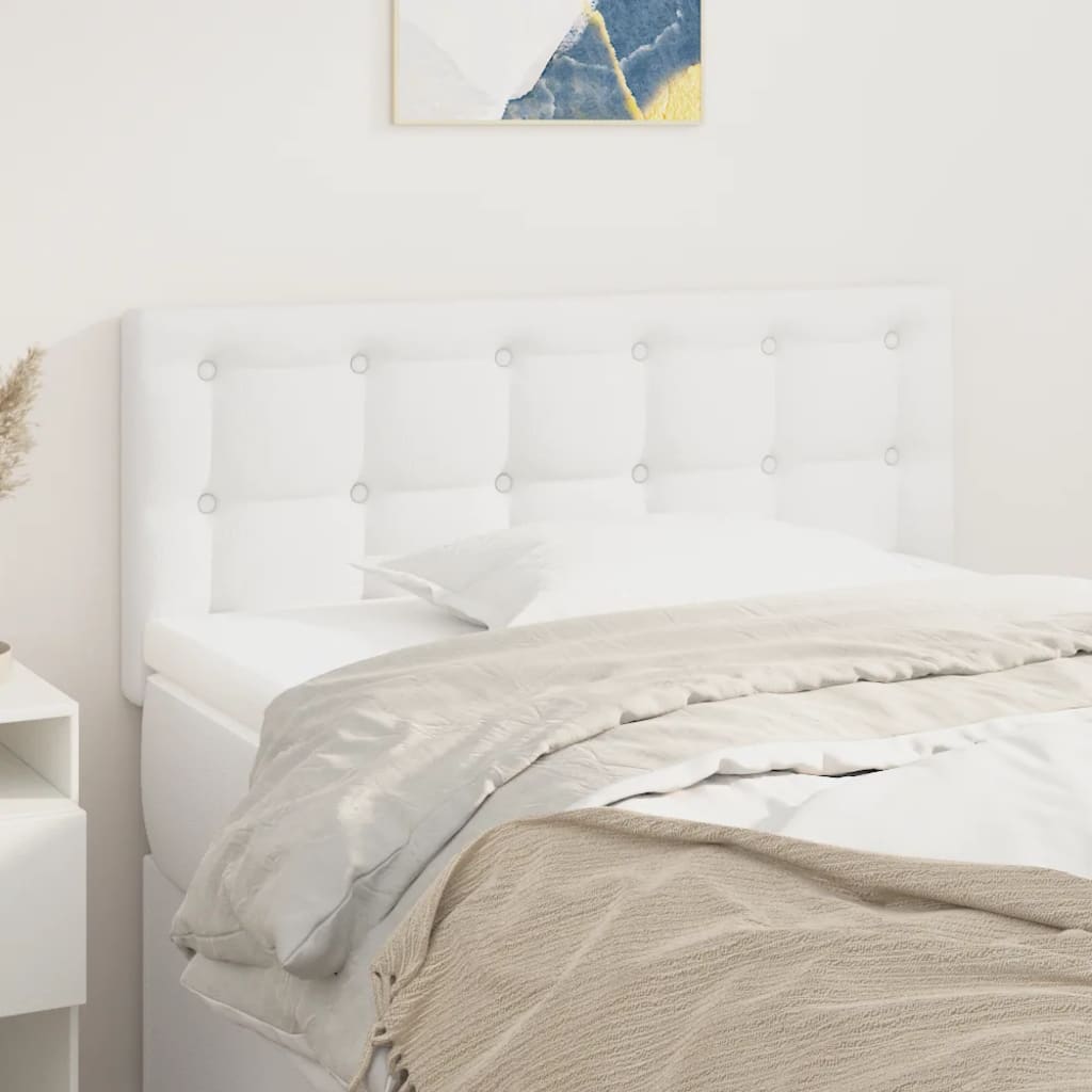 sengegavl 90x5x78/88 cm kunstlæder hvid