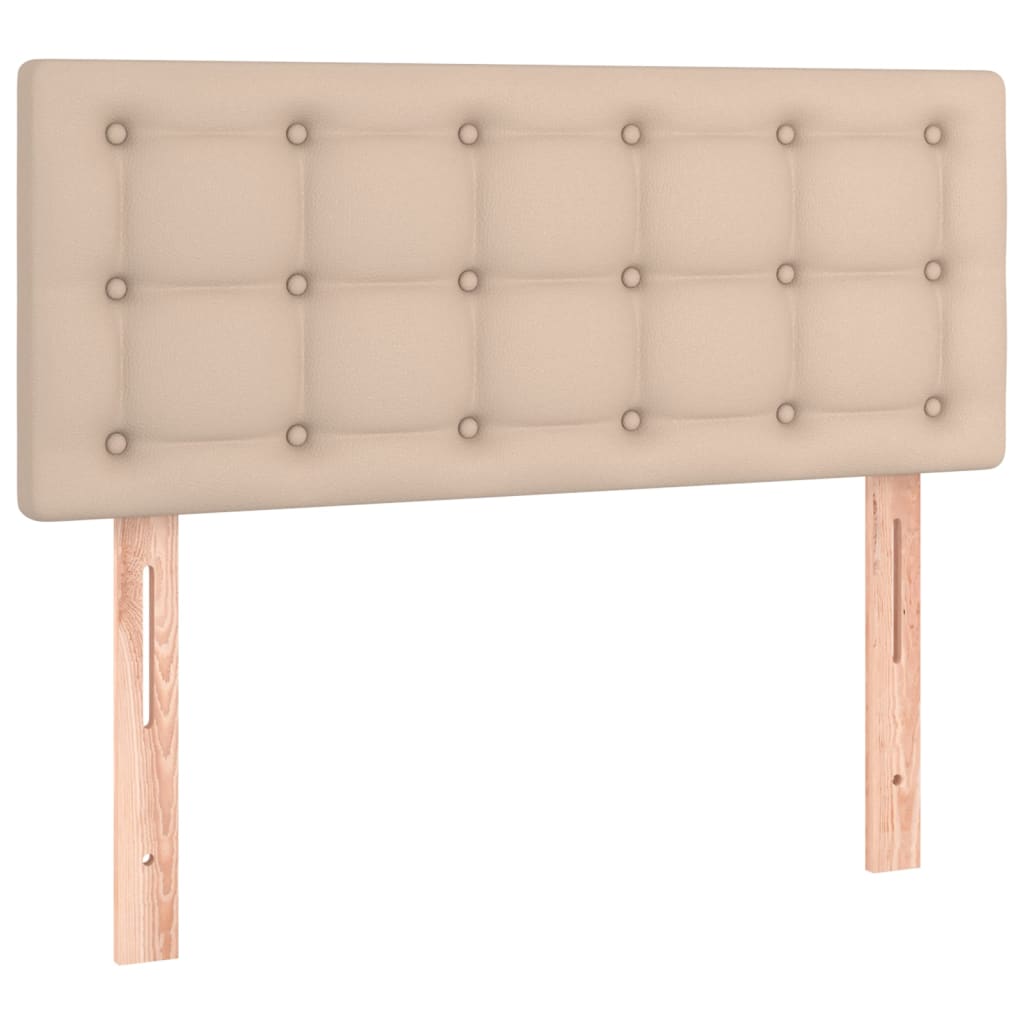 sengegavl 90x5x78/88 cm kunstlæder cappuccinofarvet