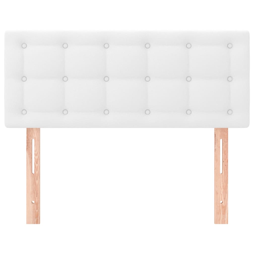 sengegavl 100x5x78/88 cm kunstlæder hvid