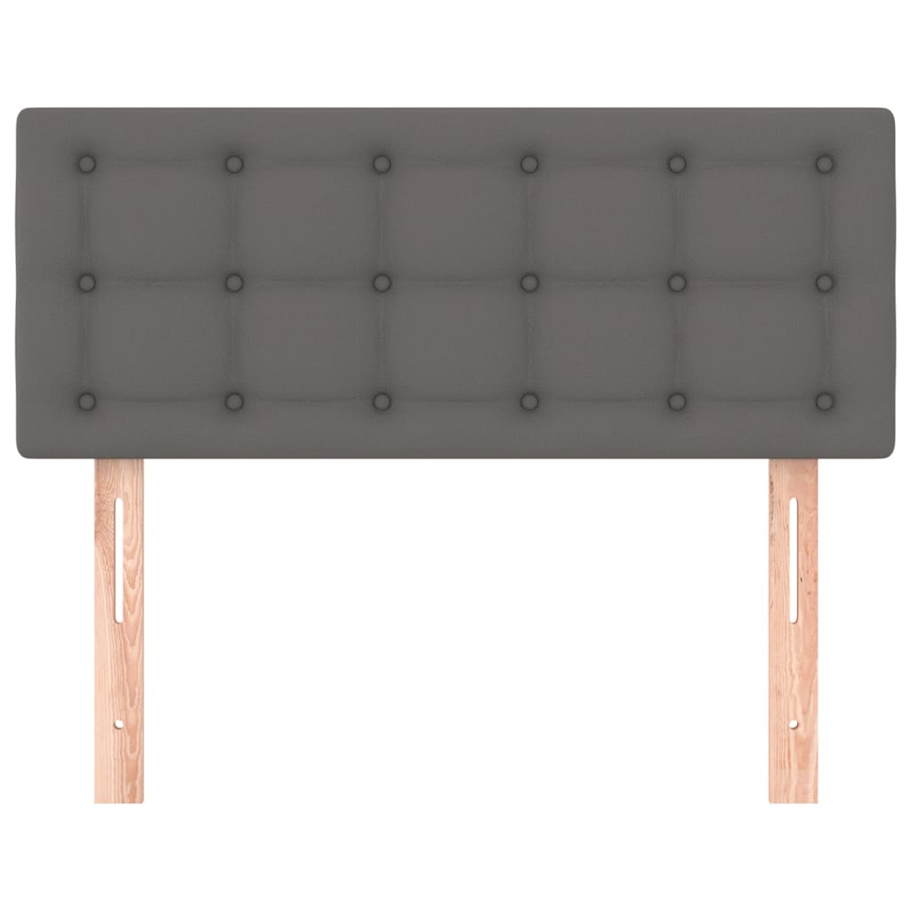 sengegavl 100x5x78/88 cm kunstlæder grå