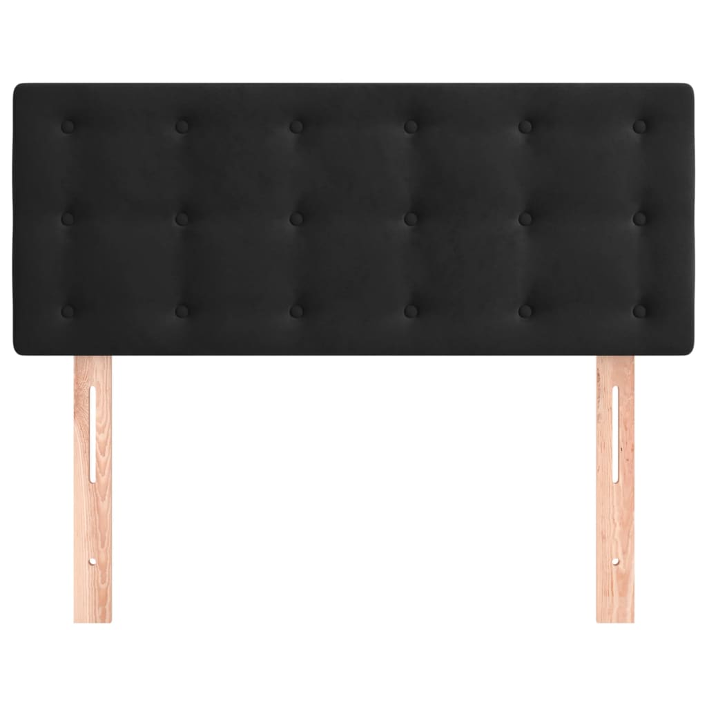 sengegavl 100x5x78/88 cm fløjl sort