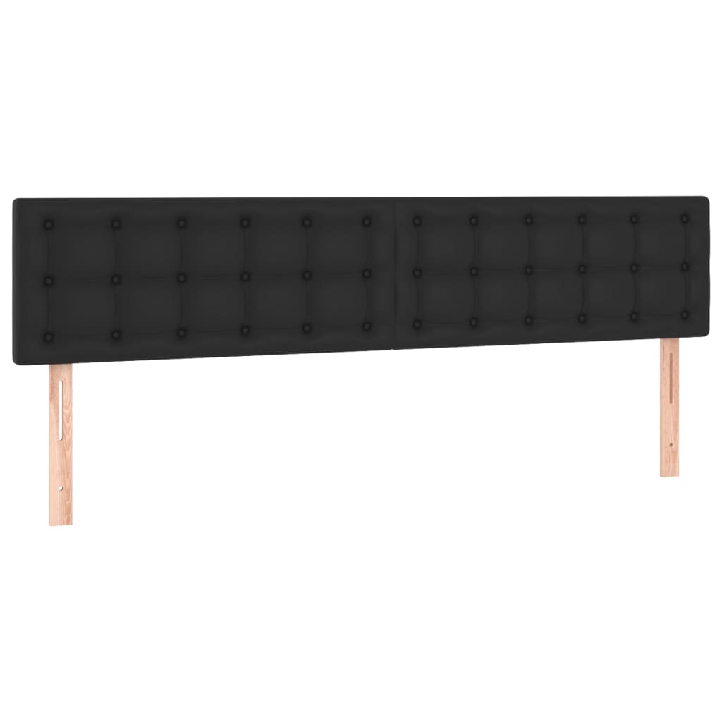 sengegavle 160x5x78/88 cm kunstlæder sort