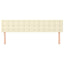 sengegavle 180x5x78/88 cm kunstlæder cremefarvet