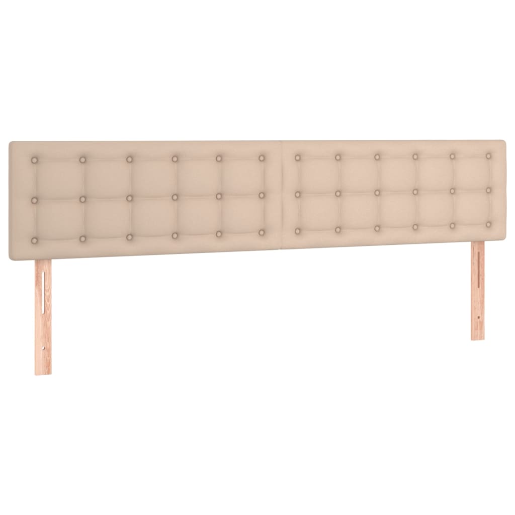 sengegavle 180x5x78/88 cm kunstlæder cappuccinofarvet