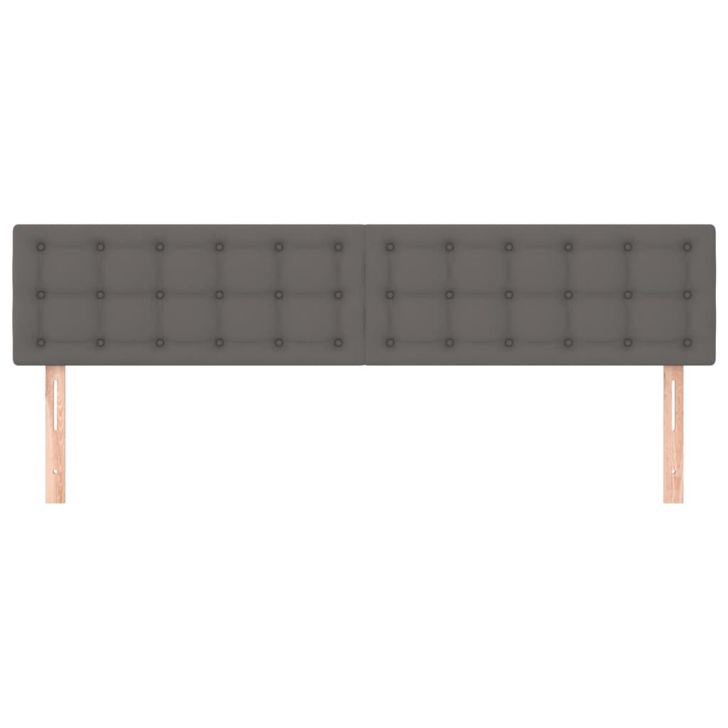 sengegavle 200x5x78/88 cm kunstlæder grå