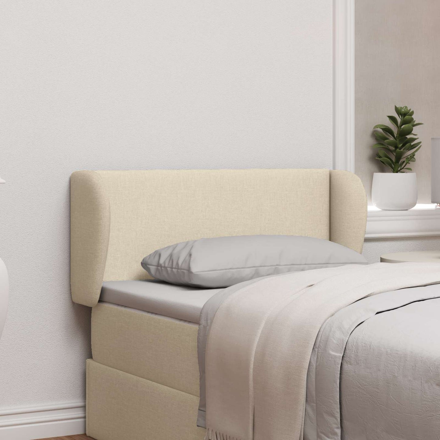 Hovedgærdeøre Creme 40 x 23 x 6 cm Stof