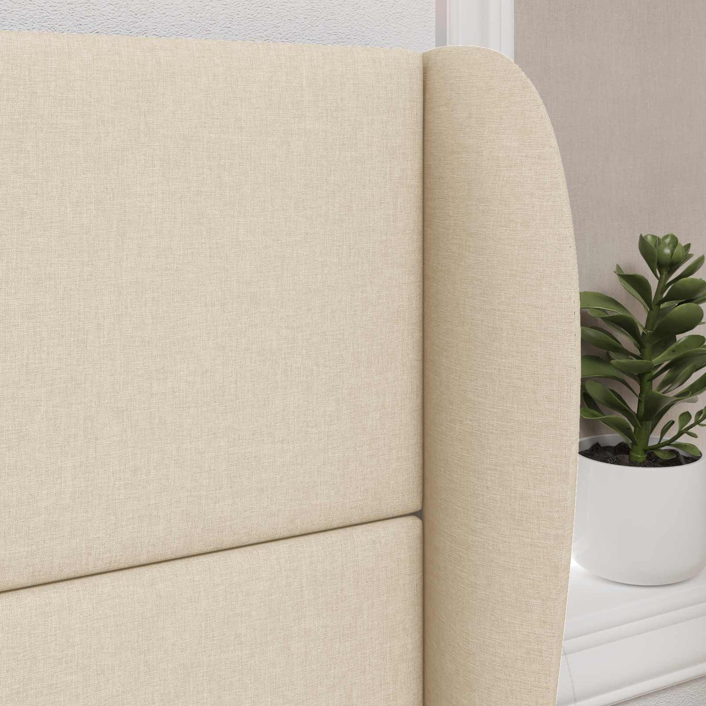 Hovedgærdeøre Creme 80 x 23 x 6 cm Stof