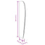 Hovedgærdeøre Creme 80 x 23 x 6 cm PVC