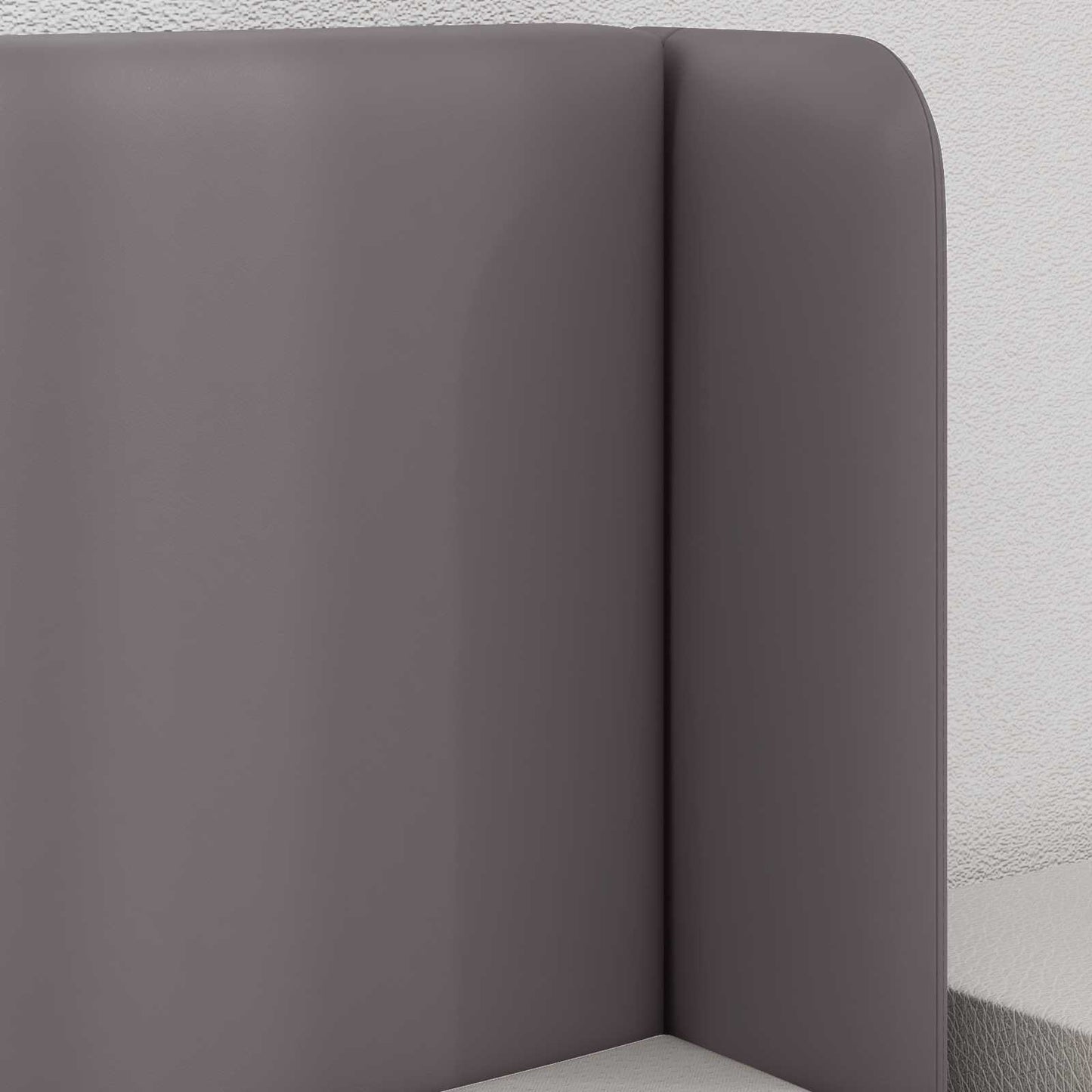 Hovedgærdeøre 2 pcs Grå 40 x 16 x 5 cm Plywood og Faux Læder