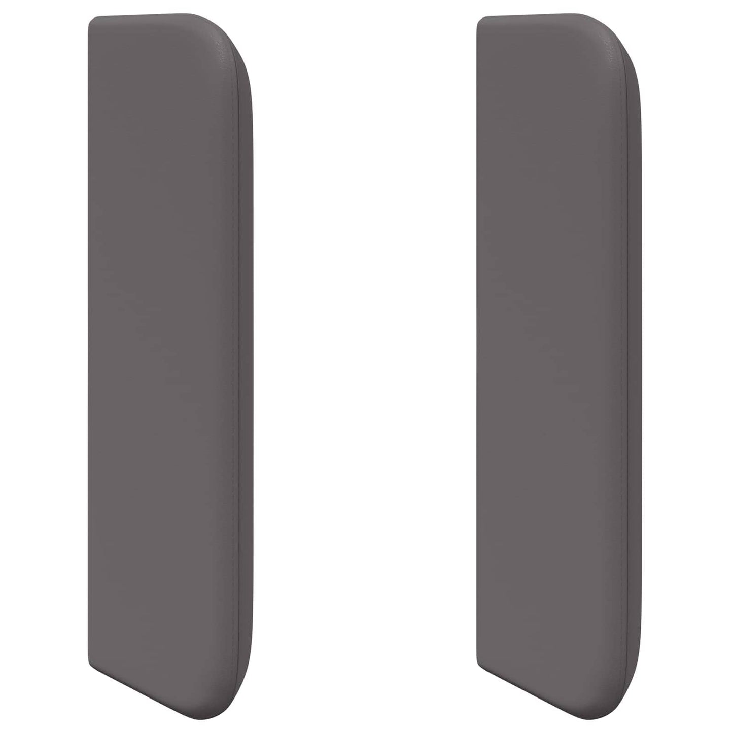 Hovedgærdeøre 2 pcs Grå 40 x 16 x 5 cm Plywood og Faux Læder