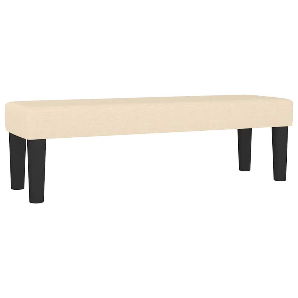 bænk 100x30x30 cm stof cremefarvet