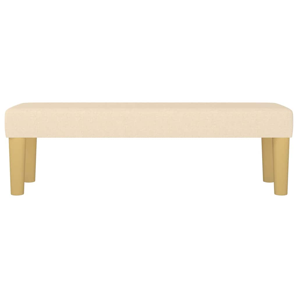 bænk 100x30x30 cm stof cremefarvet