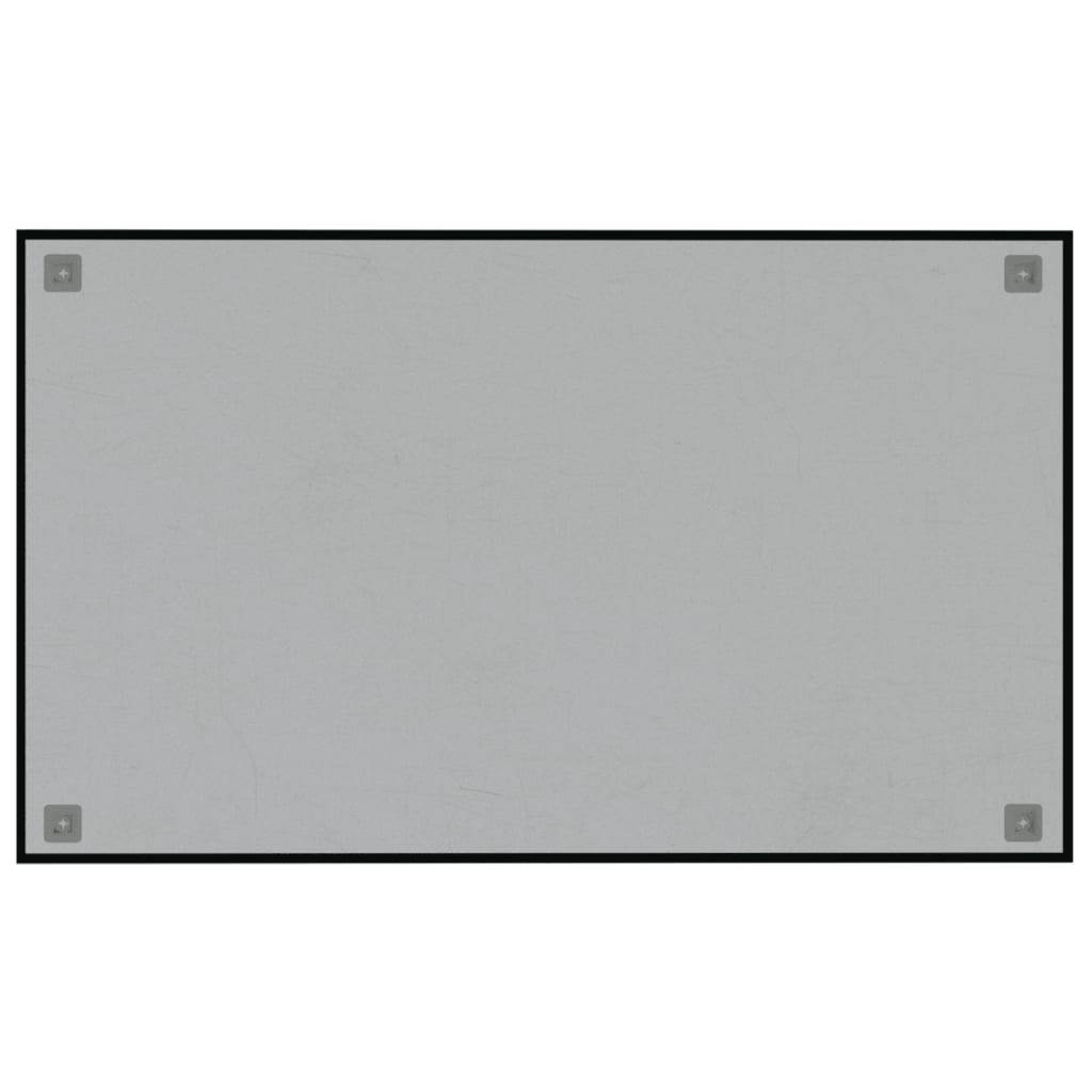 væghængt magnettavle 100x60 cm hærdet glas sort
