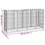 10-panels hundegård 50x100 cm pulverlakeret stål sort