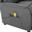 Massagestol med pude Lysegrå 93.5 x 67.5 x 101.5 cm Stof