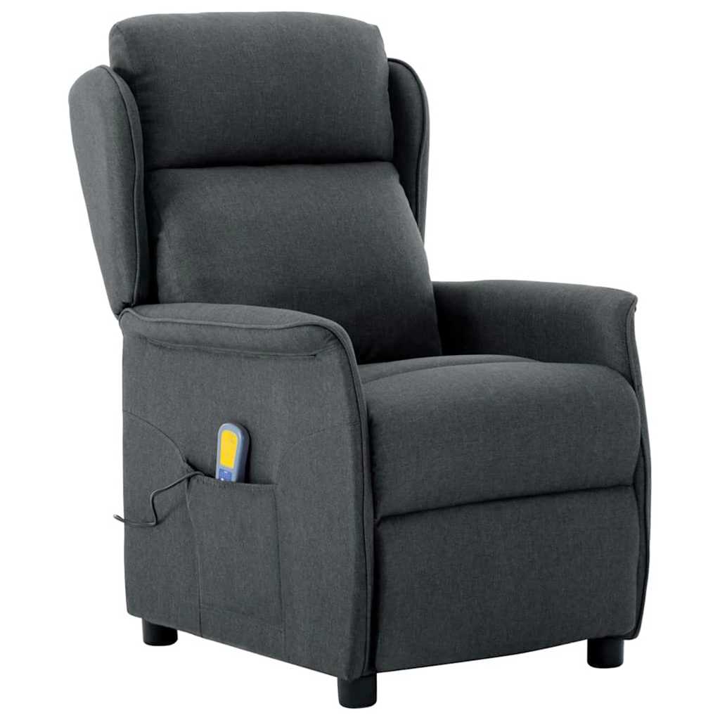 Massagestol med pude Mørkegrå 93.5 x 67.5 x 101.5 cm Stof