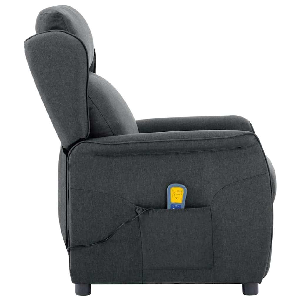 Massagestol med pude Mørkegrå 93.5 x 67.5 x 101.5 cm Stof