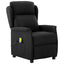 Massagestol med pude Sort 93.5 x 67.5 x 101.5 cm Stof