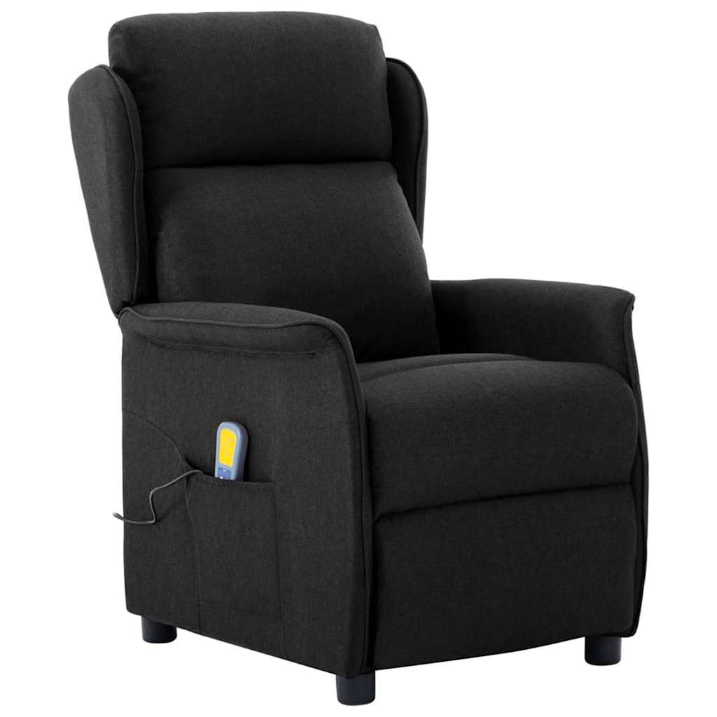 Massagestol med pude Sort 93.5 x 67.5 x 101.5 cm Stof