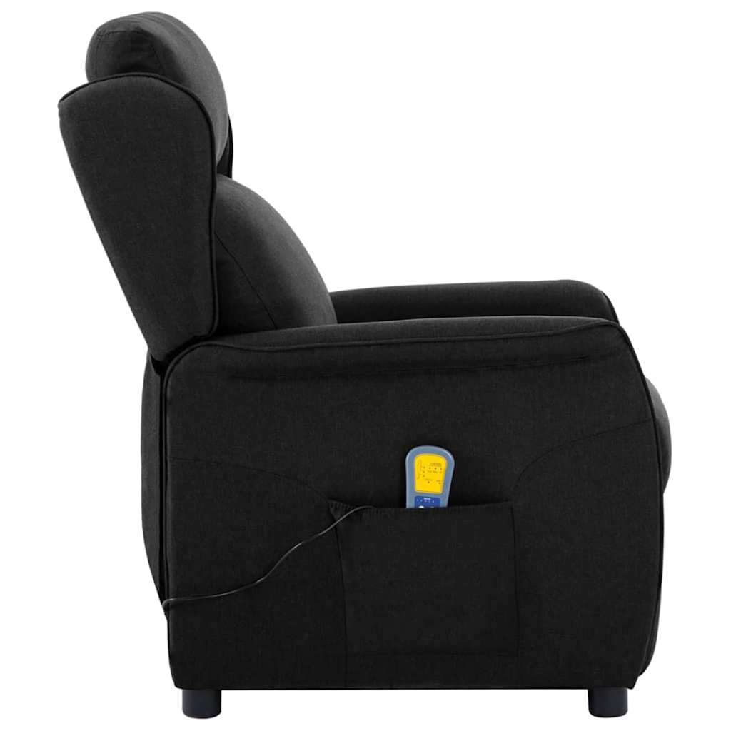 Massagestol med pude Sort 93.5 x 67.5 x 101.5 cm Stof