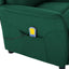 Massagestol med pude Mørkegrøn 93.5 x 67.5 x 101.5 cm Stof