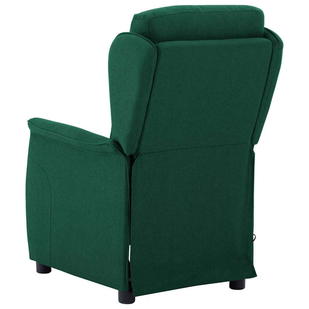 Massagestol med pude Mørkegrøn 93.5 x 67.5 x 101.5 cm Stof
