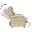 massagestol stof cremefarvet
