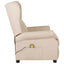 massagestol stof cremefarvet
