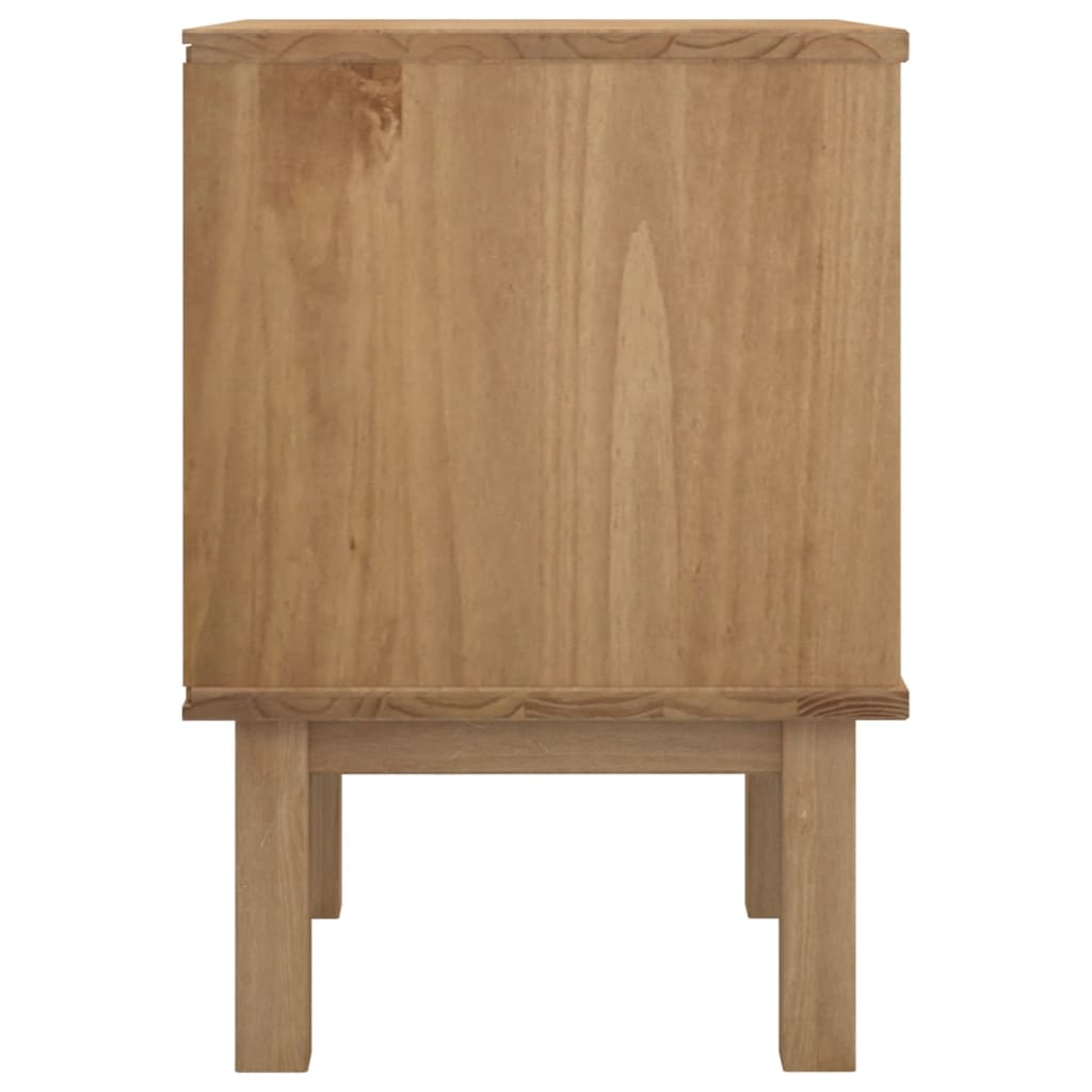 sengebord OTTA 45x39x57 cm massivt fyrretræ brun og hvid