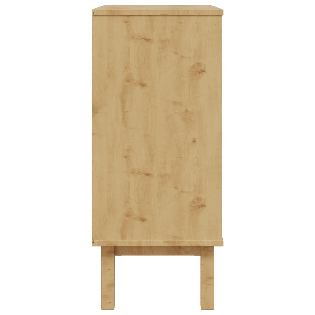 kommode OTTA 76,5x39,5x90 cm massivt fyrretræ brun og grå