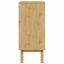 kommode OTTA 76,5x39,5x90 cm massivt fyrretræ brun og hvid