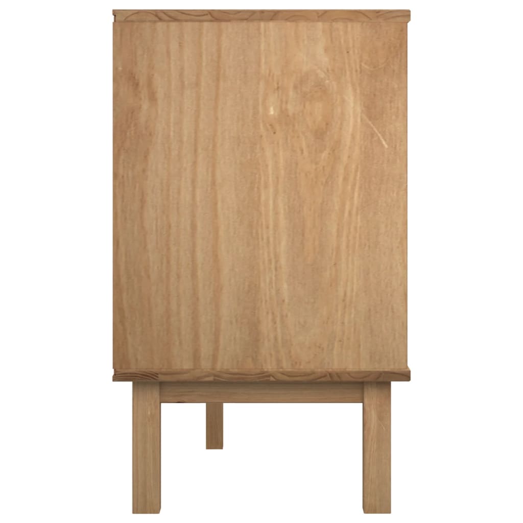 kommode OTTA 111x43x73,5 cm massivt fyrretræ brun og grå