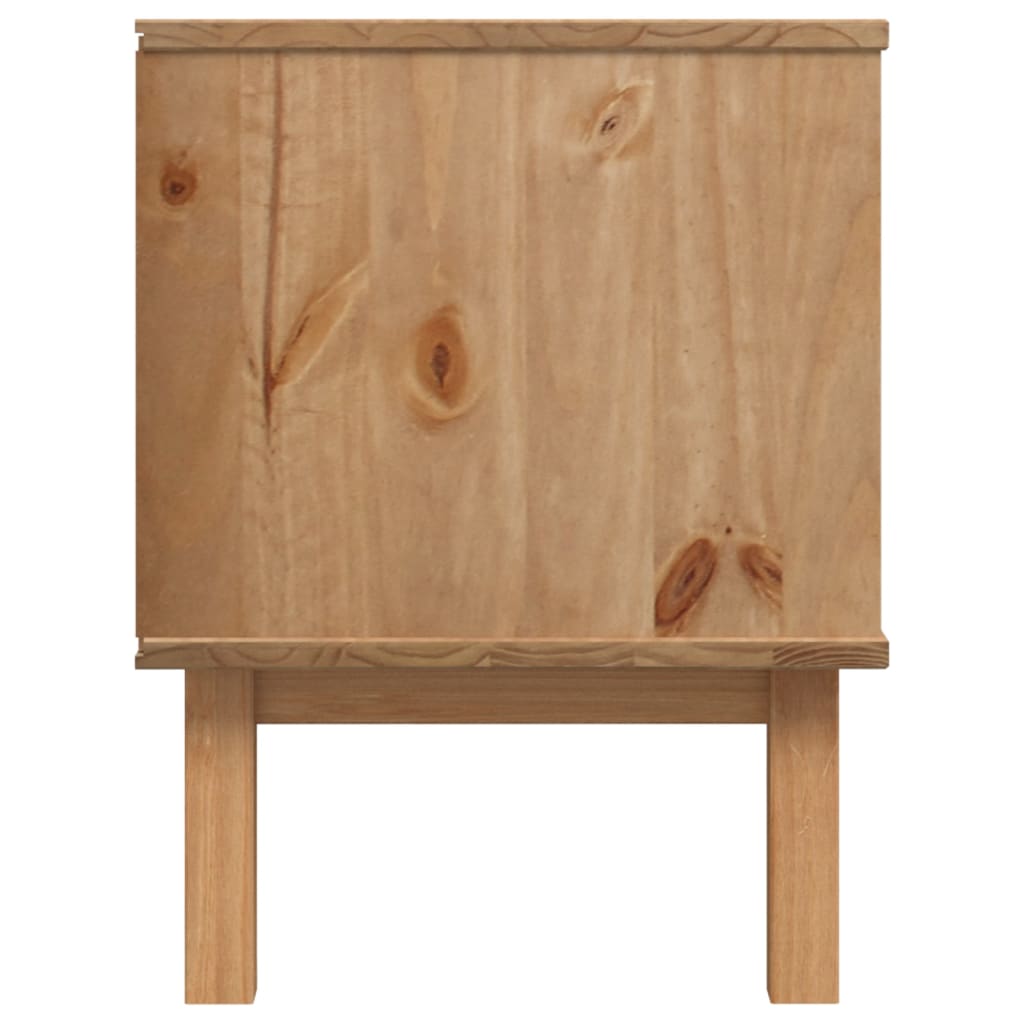 tv-skab OTTA 113,5x43x57 cm massivt fyrretræ brun og grå