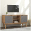 tv-skab OTTA 113,5x43x57 cm massivt fyrretræ brun og grå