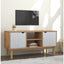 tv-skab OTTA 113,5x43x57 cm massivt fyrretræ brun og hvid
