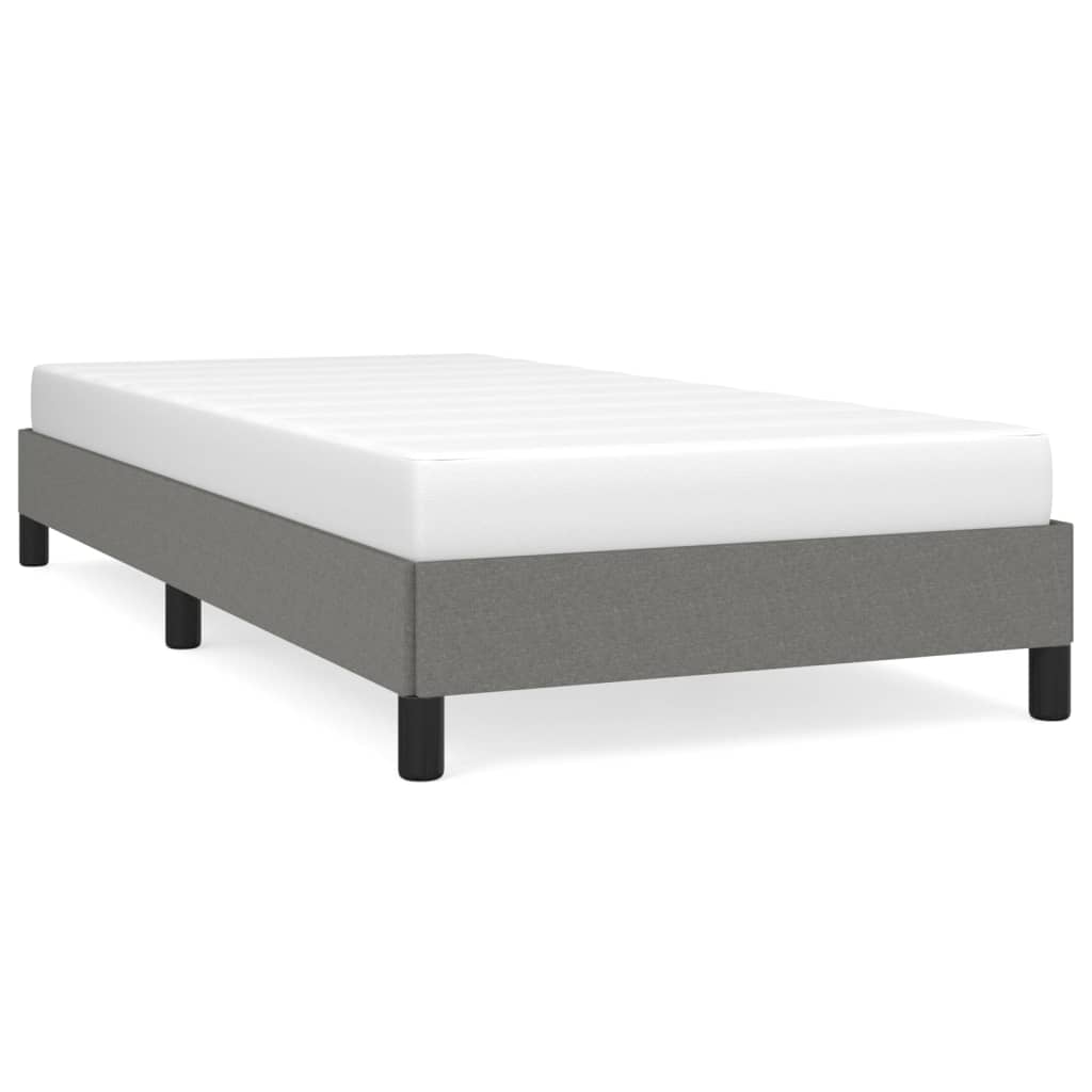 Sengeramme uden madras Mørkegrå 80x200 cm Stof