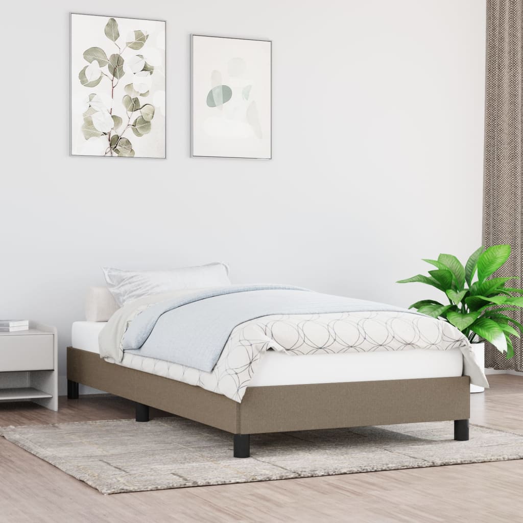 sengeramme uden madras 80x200 cm stof gråbrun